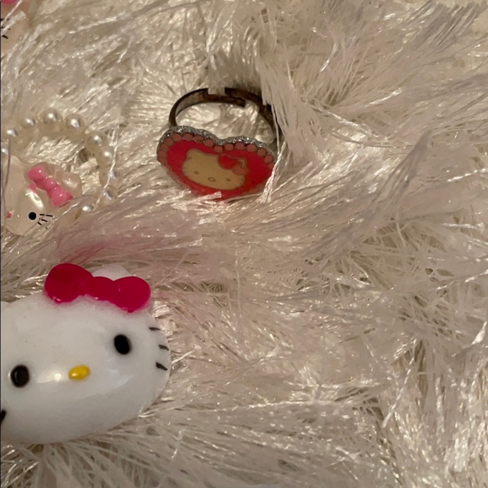 Hello Kitty Rhinestones Compact Mirror clips ring - Picture 10 of 10